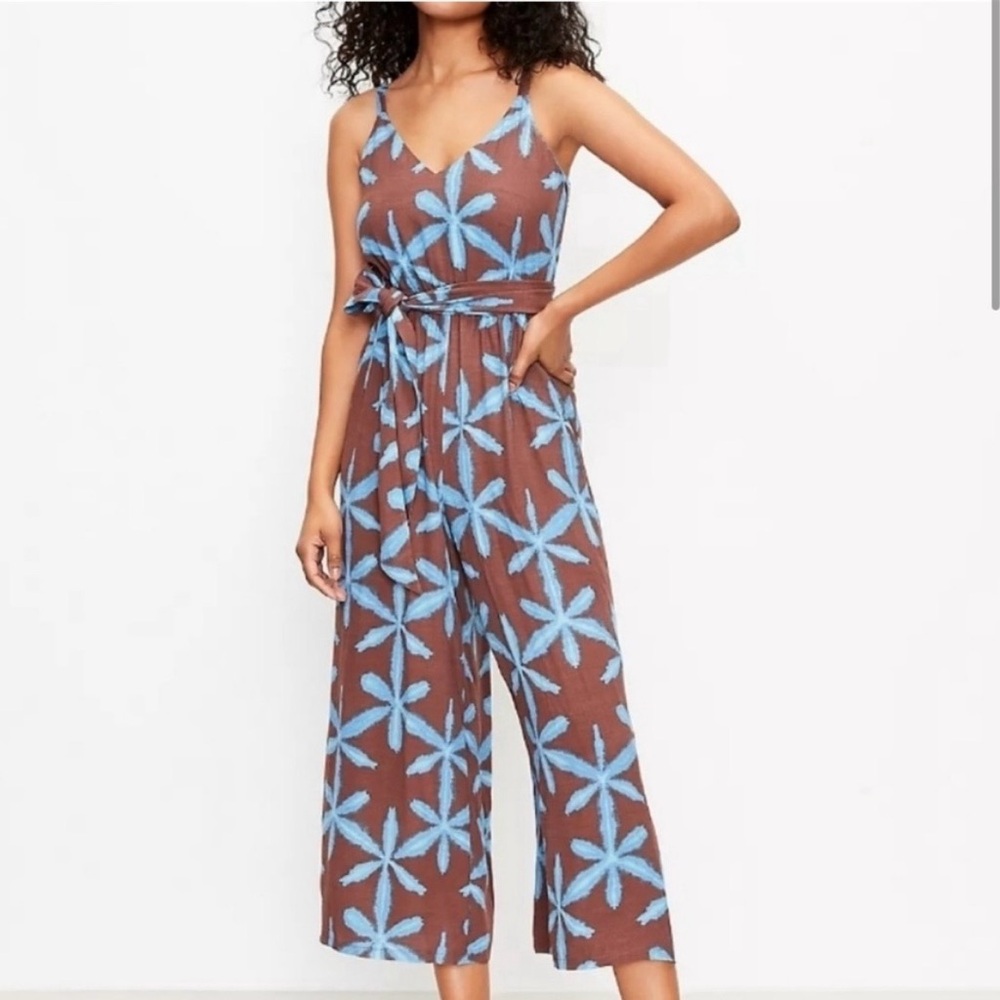 LOFT Wide leg jumper Women’s Med tie wrap backless beach Boho